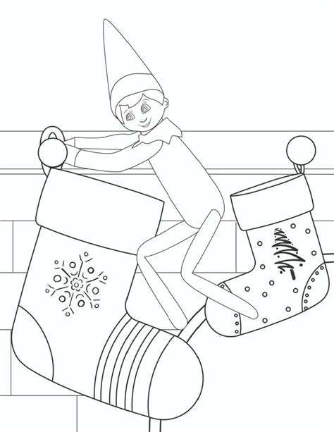 Elf On The Shelf Coloring Page Home Design Ideas