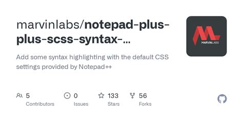 Github Marvinlabsnotepad Plus Plus Scss Syntax Highlighting Add