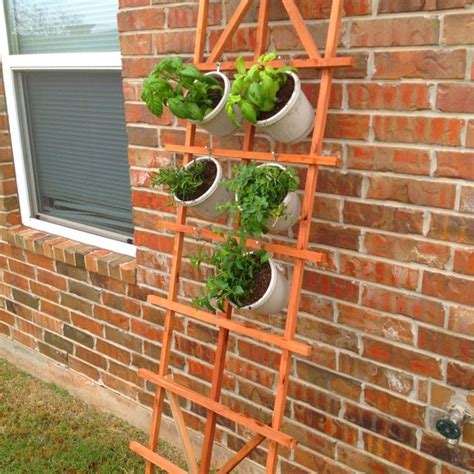 Hanging Herb Garden Only Cost Me 30 For Lattice Pots