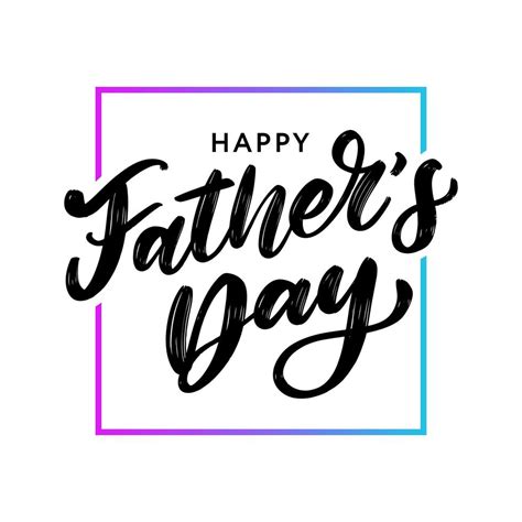 Happy Fathers Day Lettering Holiday Calligraphy Text 3554618 Vector