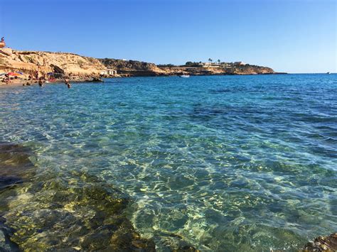 Cala Conta Beach In Ibiza Island Uk