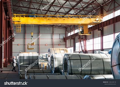 Factory Overhead Crane Hook Chain Stock Photo 1256148118 Shutterstock