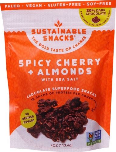 Sustainable Snacks Chocolate Superfood Snacks Spicy Cherry And Almonds