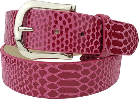 Genuine Suede Leather Belt In Snake Print At Amazon Womens Clothing Store