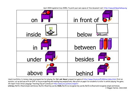 under and below preposition clip art library