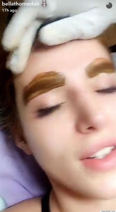 Bella Thorne Gets Her Eyebrows Tattooed On Snapchat Huffpost Style