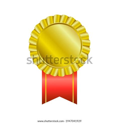 Golden Rosette Award Medal Certificate Vector Stock Vector Royalty