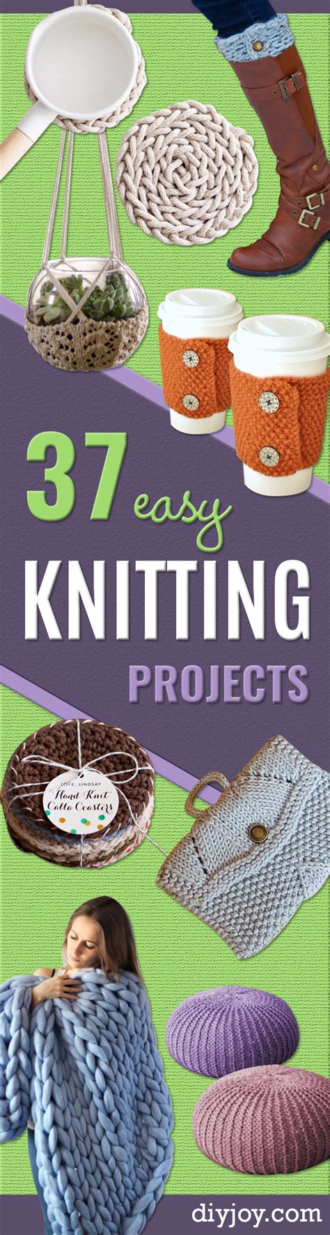 Check out these cool knitting project ideas & tutorials. 38 Easy Knitting Ideas