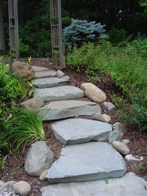 Remove all grass or other vegetation. 43 Awesome Garden Stone Paths - DigsDigs