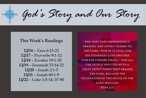Gods Story December 16 22 Readings Holy Cross Lutheran Church