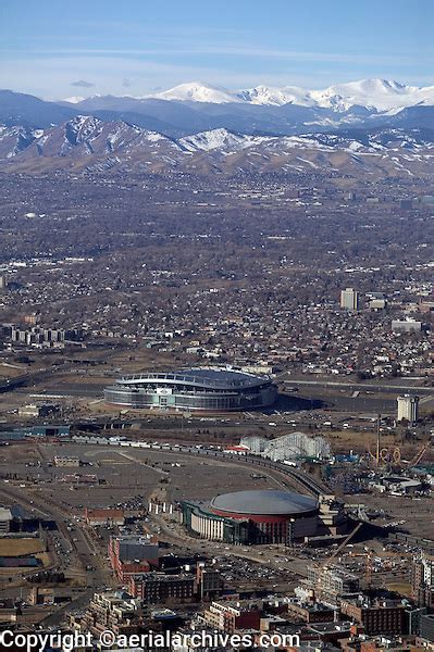Aerial View Of Mile High Stadium Denver Home Of Denver Broncos With