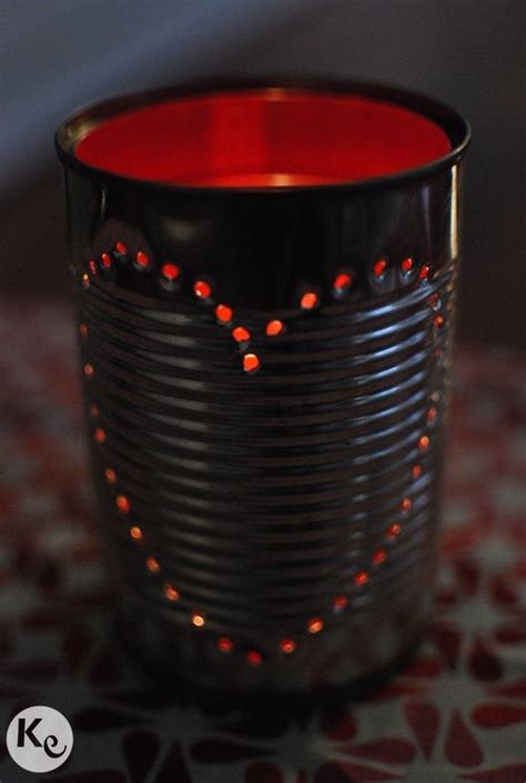 Diy Tin Can Candle Holder Shabby Home Pinterest
