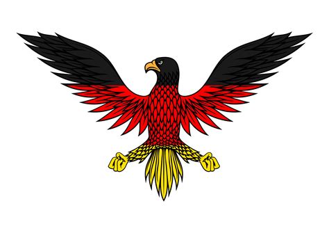 Pájaro águila Alemana En Los Colores De La Bandera 11675983 Vector En