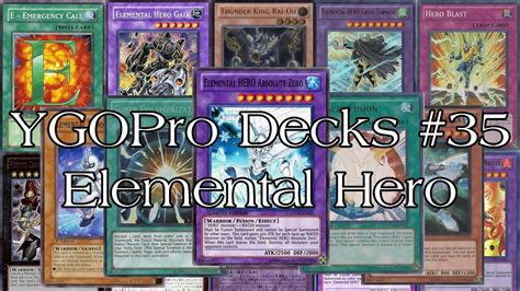 Deck building request any deck you are interested in sourcing or getting help building. Elemental Hero Deck TCG January 2014: YGOPro #35 - YouTube