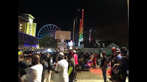 Black Bike Week 2019 Riding The Strip Wednesday North Myrtle Beach Youtube