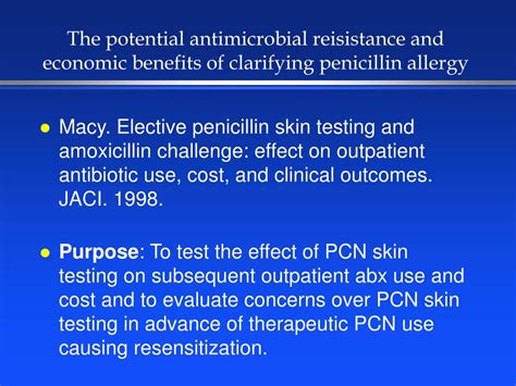 Ppt An Examination Of Penicillin Allergy Powerpoint Presentation