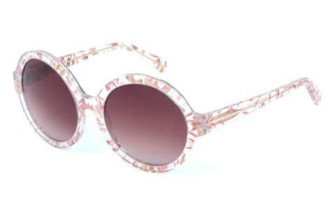 Pink Floral Circular Frame Sunglasses Handcrafted Sunglasses Sunglass Frames Sunglasses