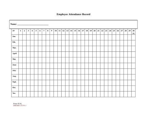 Take 2020 Employee Attendance Sheet Calendar Printables Free Blank