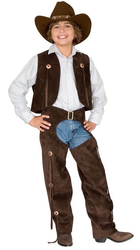 Boys Chaps And Vest Cowboy Kids Costume Mr Costumes