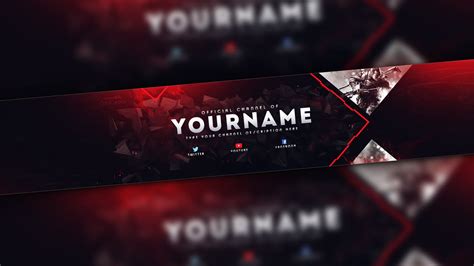 Photoshop Gaming Banner Template Youtube