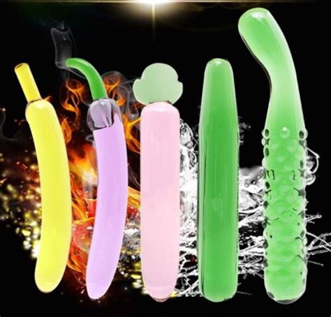 Adult Sex Toy Vegetable Crystal Clear Glass Anal Plug Dildo G Spot