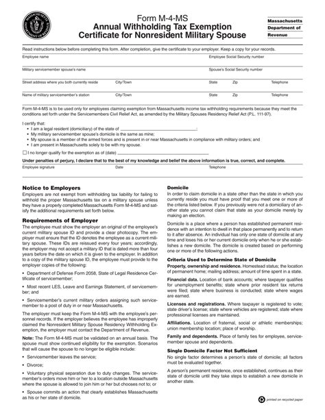Form M 4 Ms Fill Out Sign Online And Download Printable Pdf