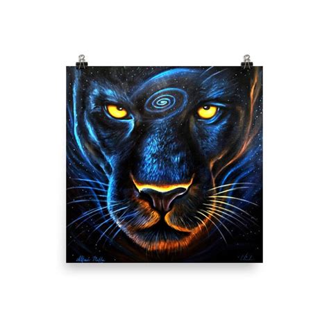 Spirit Animal Black Panther Wall Art Poster Print Interior Etsy