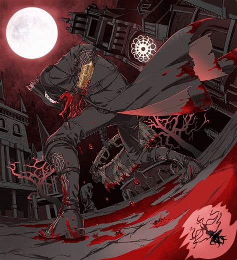 Hunter And Moon Presence Bloodborne Drawn By Arizuka Catacombe Danbooru