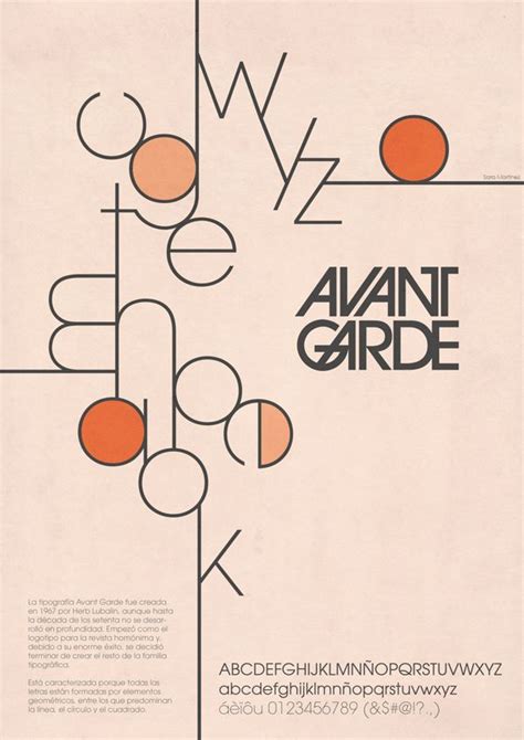 Avant Garde Typography Poster by Sara Martínez, via Behance | Graphic