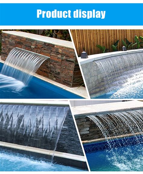 Stainless Steel Garden Swimming Pool Wall Waterfalls Buy Pool Wall