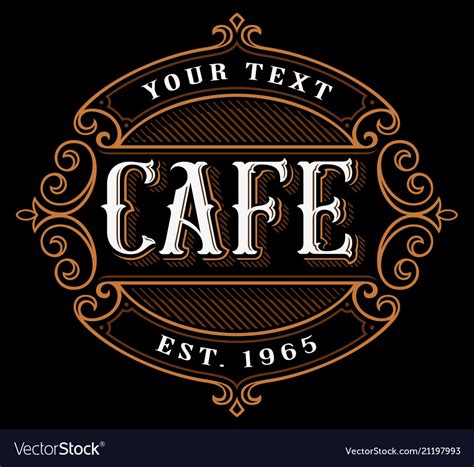 Cafe Logo Design Royalty Free Vector Image Vectorstock