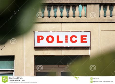 Police Station Sign Stock Photo Image Of Architectural 69511636
