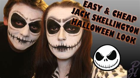 Easy And Cheap Jack Skellington Halloween Makeup Youtube