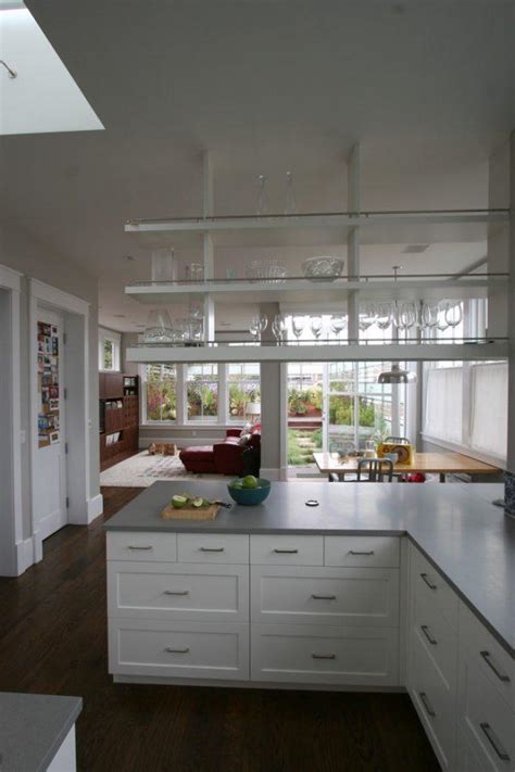 In most traditional kitchen layouts, there is a shorter cabinet placed above the sink. Open shelving in the kitchen - Little Piece Of Me
