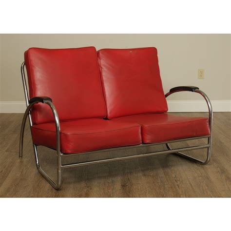 Art deco thonet h269 armchair by jindrich halabala. Royal Metal Manufacturing Co. Vintage Art Deco Tubular ...