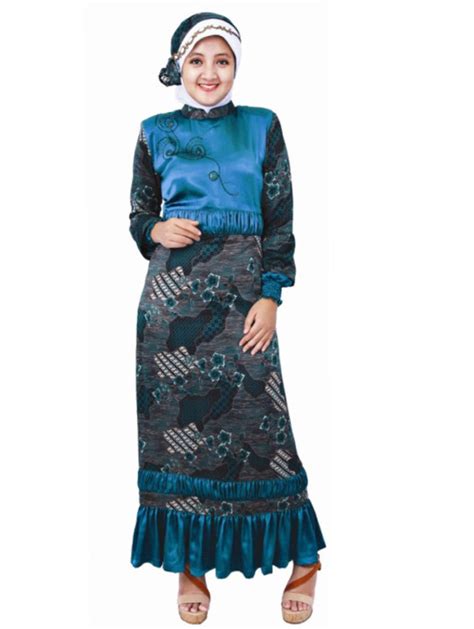 Trend baju gamis model terbaru. Contoh Model Baju Gamis Batik Terbaru 2016