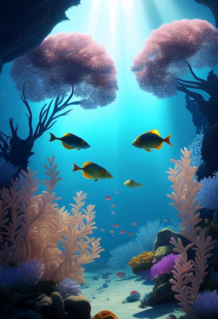 Premium Photo Colorful Coral Reef And Fish Clean Underwater World