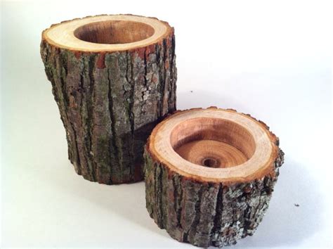 Tree Bark Candle Holders Tree Branch Candle Holder Rustic Candle