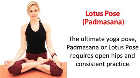Lotus Pose Padmasana Yoga Poses Youtube