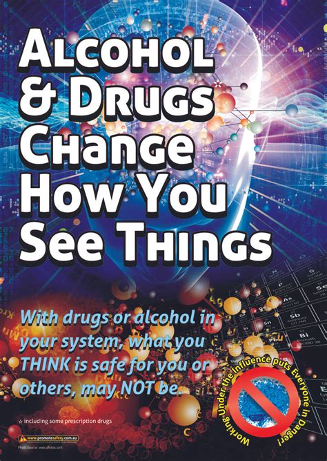 Alcohol And Drugs Safety Posters Promote Safety