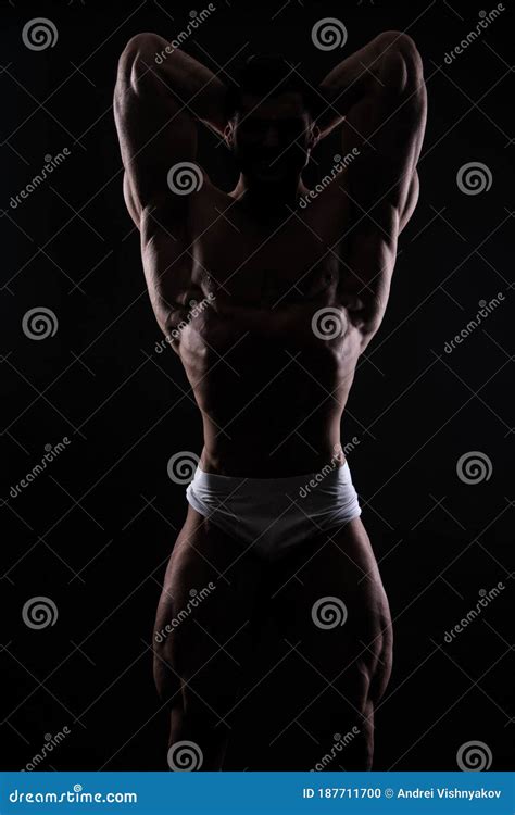 Silhouette Of A Bodybuilder Stock Photo Image Of Health Power 187711700