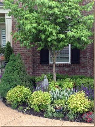 Grow a couple of small trees in your front yard and grow some select plants around the base of these trees. planting around small ornamental trees - Google Search ...