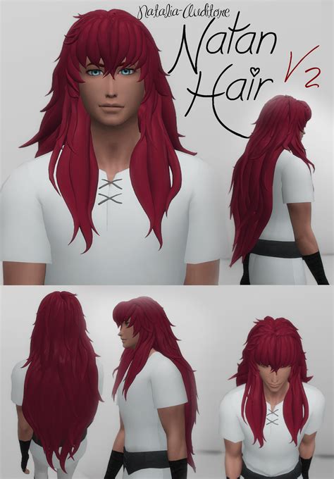 Natan Hair V2 Natalia Auditore On Patreon Sims Hair Sims 4 Mods