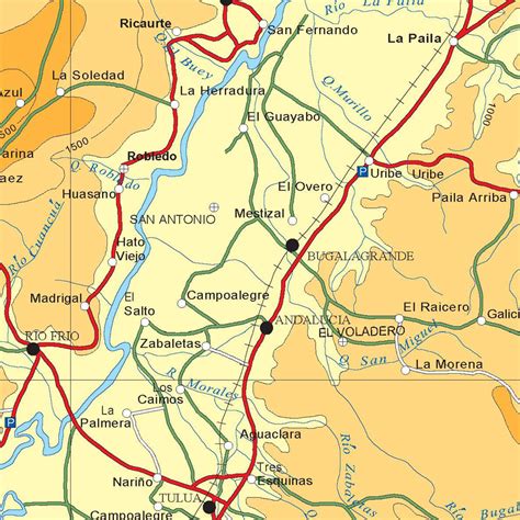 Mapa Del Valle Del Cauca Mapas Cartur Mapas Fisicos Politicos De