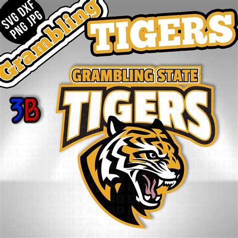 Grambling Tigers Louisiana Fighting Tigers Svg Digital Etsy
