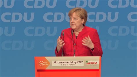 39 Landesparteitag Rede Dr Angela Merkel Youtube