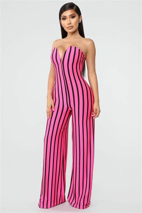 sassy attitude stripe jumpsuit pink combo striped jumpsuit pink jumpsuit jumpsuit fashion