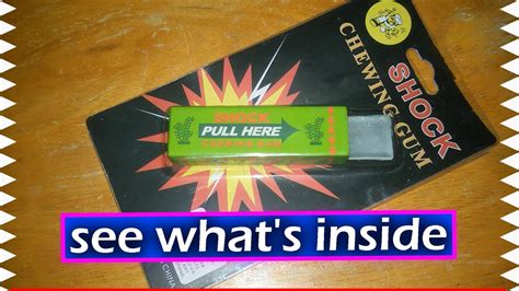 See Inside A Packet Of Shock Chewing Gum Shocking Gum Youtube