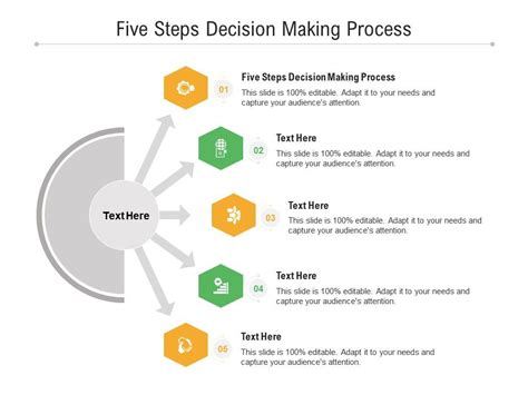 Five Steps Decision Making Process Ppt Powerpoint Presentation