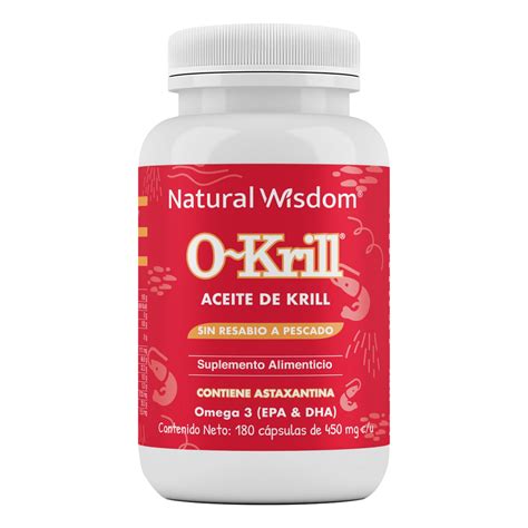 O Krill 180 Cápsulas Suplemento Alimenticio Natural Wisdom